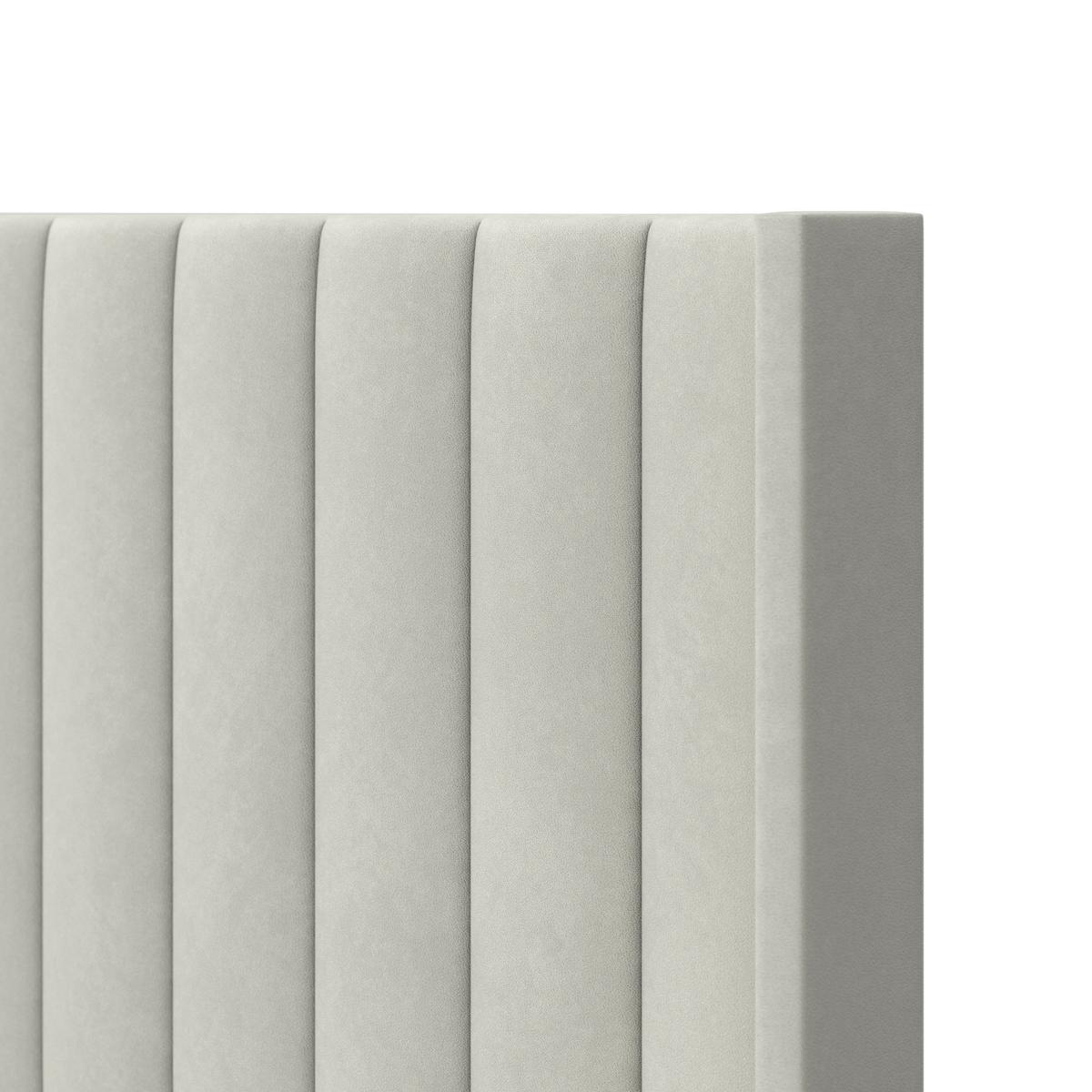 Polsterbett Maya ca. 180x200 cm Hellgrau - Dunkelbraun/Hellgrau, Modern, Holz/Textil (180/200cm) - Bessagi Home
