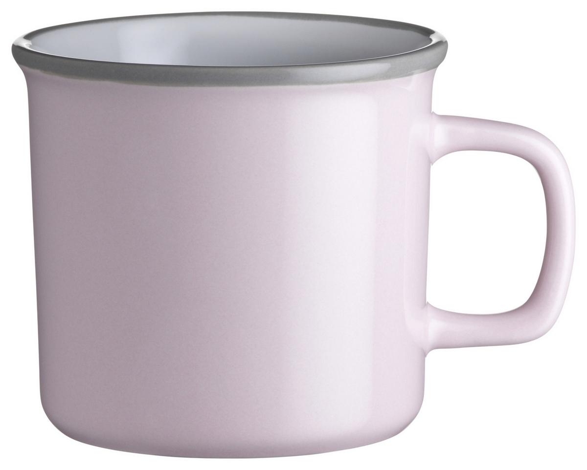 Kombiservice Maila aus Steinzeug, 16-teilig - Hellrosa/Hellgrau, Basics, Keramik - Mäser