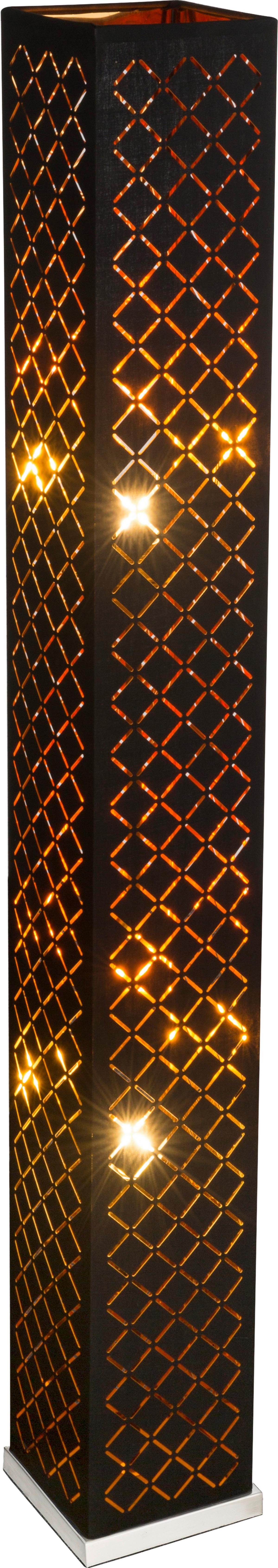 Stehleuchte Elin max. 40 Watt - Goldfarben/Schwarz, LIFESTYLE, Textil/Metall (15/118cm) - Mömax