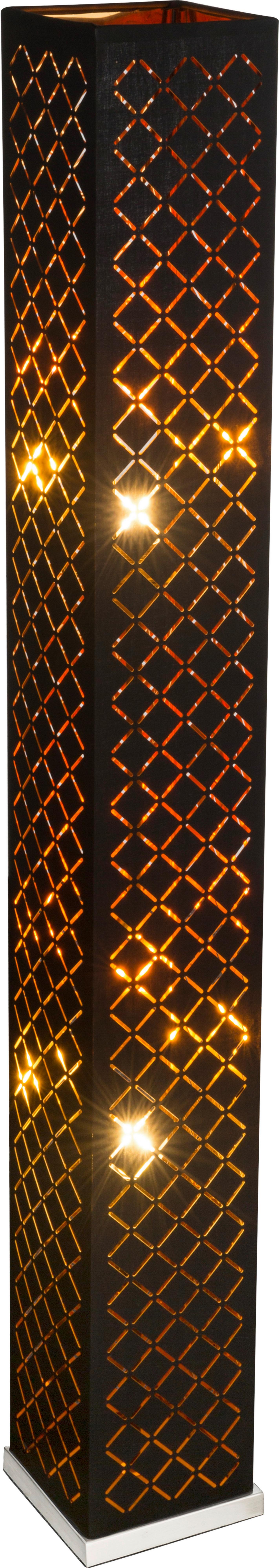 GOLVLAMPA ELIN -AKT- - svart/nickelfärgad, Lifestyle, metall/textil (15/118cm) - Mömax