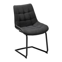 KRZESŁO NA PŁOZIE MARILEA - czarny/ciemnoszary, Modern, metal/drewno (53/86/61cm) - Bessagi Home