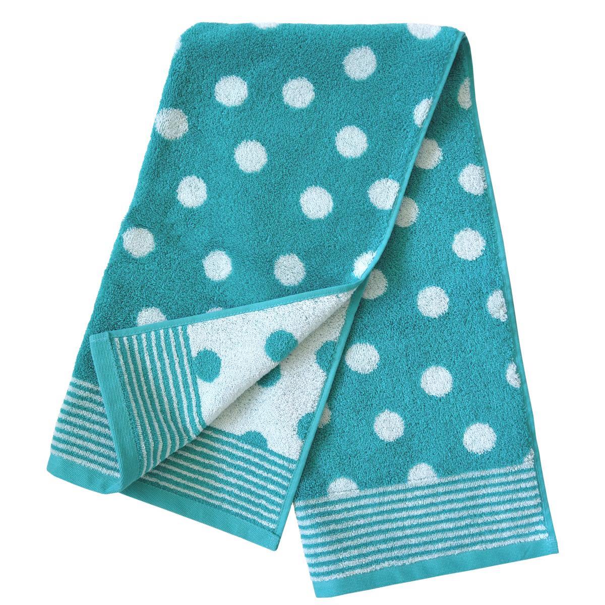 Duschtuch Dyckhoff Dots ca.70x140cm - Türkis, KONVENTIONELL, Textil (70x140cm) - Dyckhoff