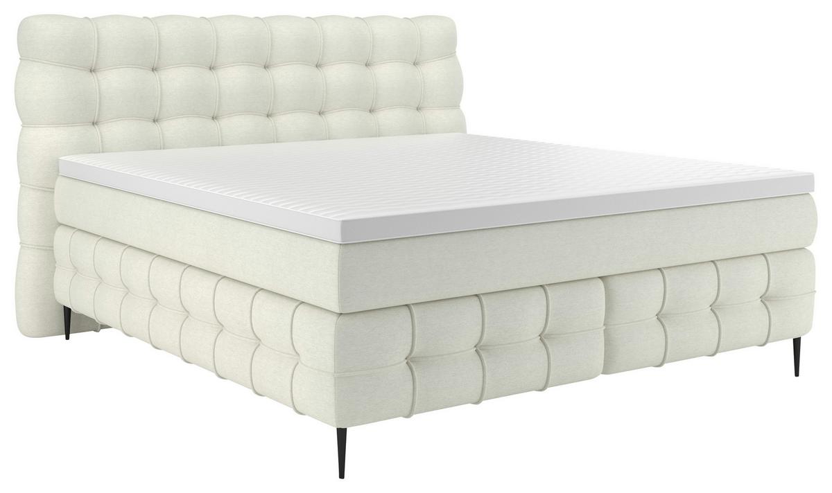 PAT BOXSPRING SCARLETT - crem, Konventionell, lemn/metal (160/200cm)