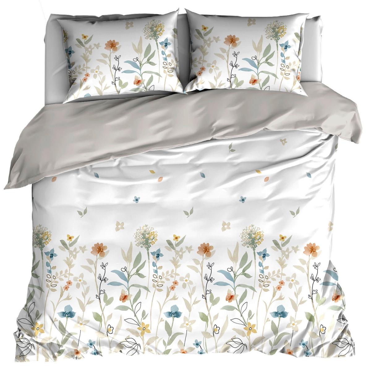 Posteljina Anne 200x200/2x60x80 Cm - bijela/bakrenaste boje, Konvencionalno, tekstil (200/200cm) - Mömax