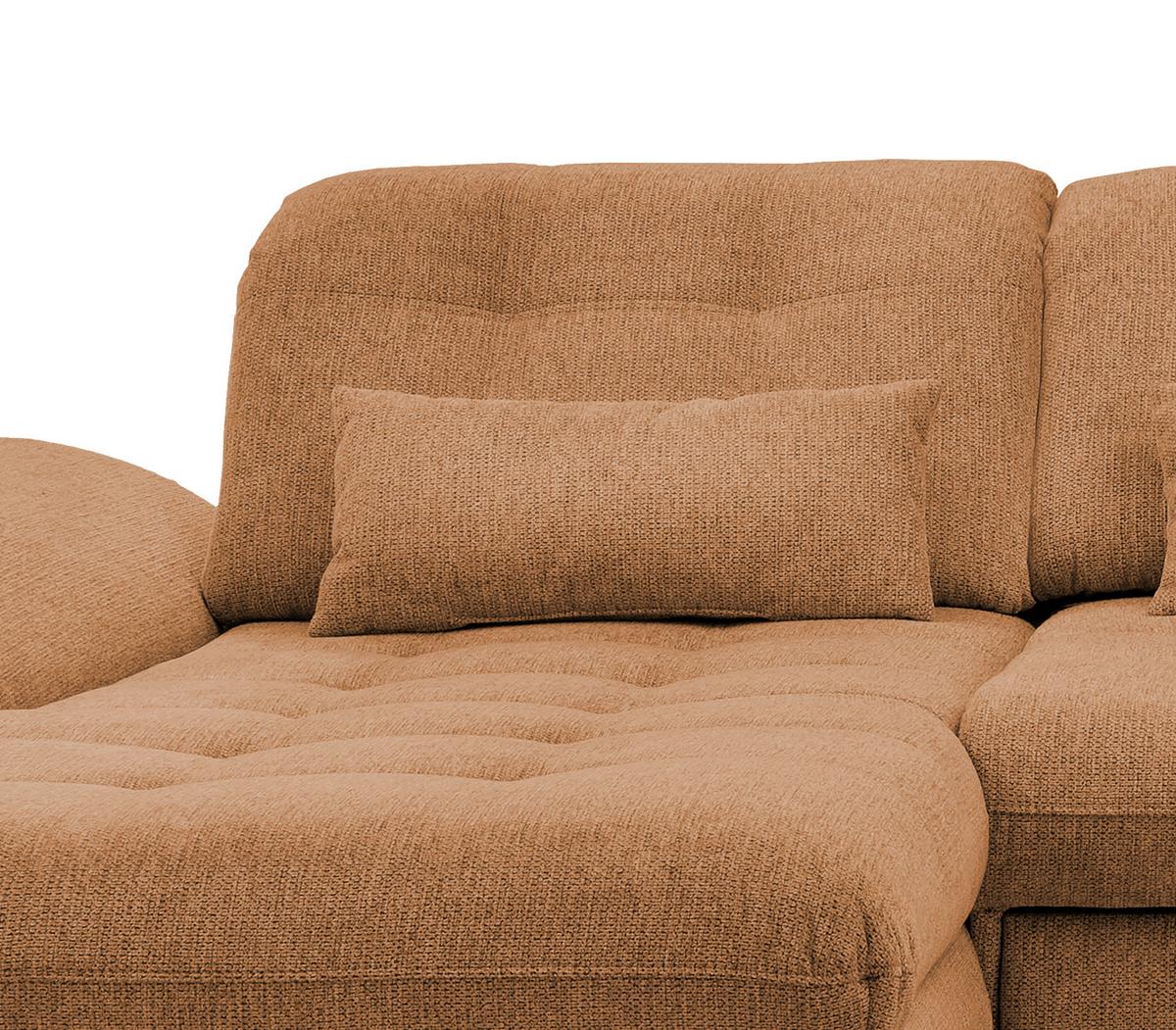 Ecksofa Rigatti mit Bettkasten ca. 184x314 cm Currygelb - Currygelb/Chromfarben, MODERN, Textil/Metall (184/314cm) - Livetastic