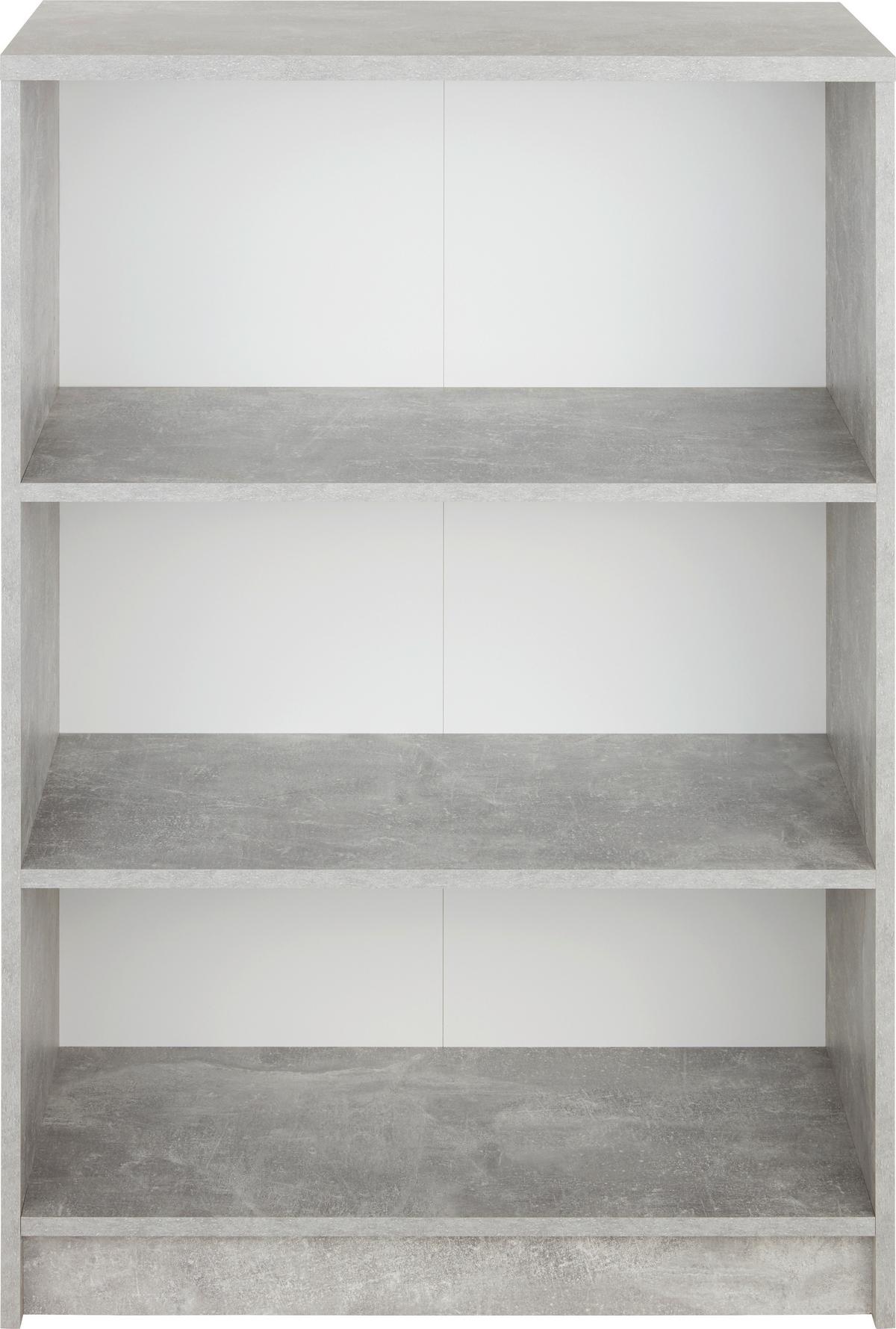 Regal 4-you New Yur02, Siva, Bela - siva/črna, Moderno, leseni material (74/111,5/34,6cm) - Mömax