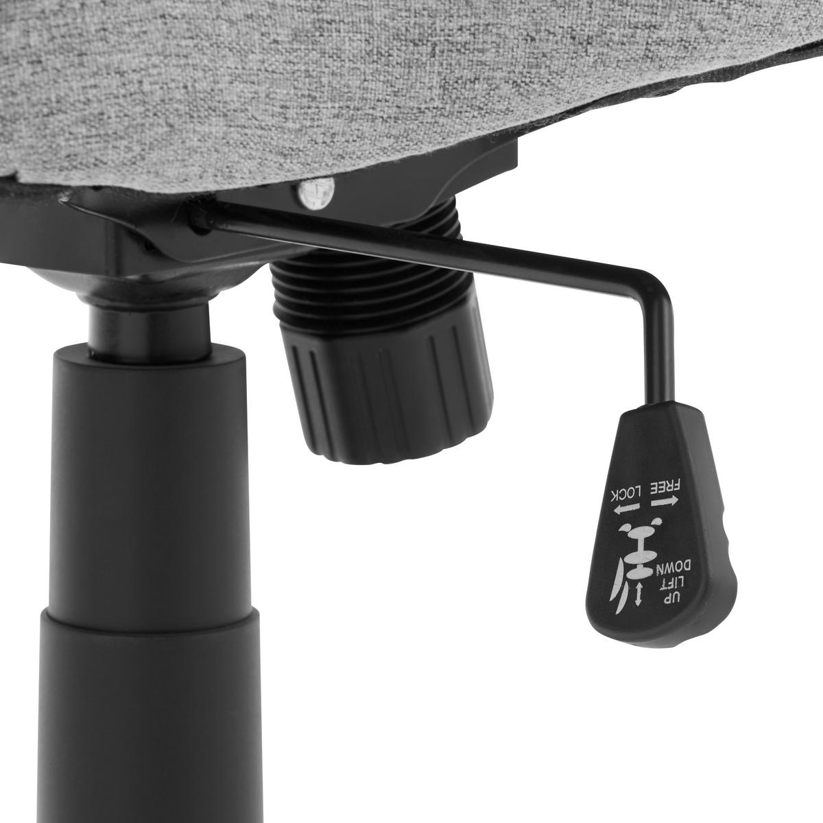 KRZESŁO OBROTOWE MIA - jasnoszary/czarny, Modern, tworzywo sztuczne/metal (51/90-98/51cm) - Carryhome