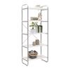 HYLLA ELVA -EXKLUSIV- - vit/silver, Modern, metall/trämaterial (70/173/40cm) - Mömax