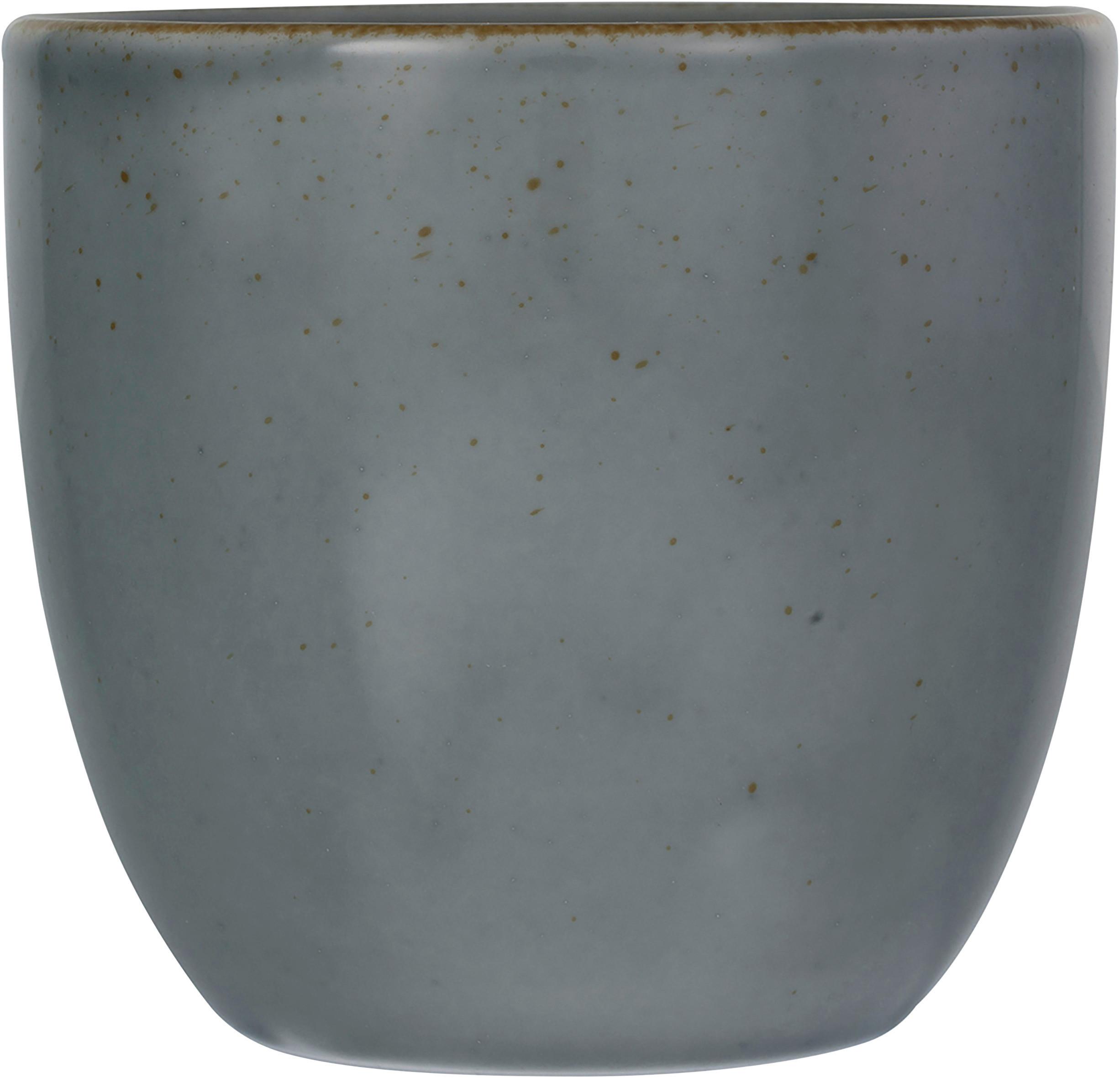 Kaffeebecher Capri aus Porzellan ca. 300ml - Grau, Modern, Keramik (9/9/8,5cm) - Premium Living