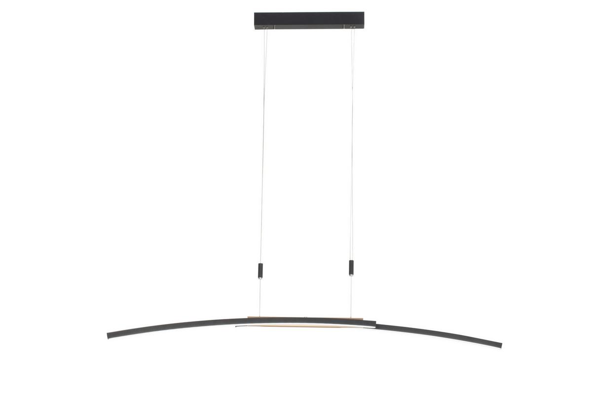 LAMPA WISZĄCA LED DONATELLO DIETER KNOLL - czarny, Basics, metal/drewno (130/6,5/155cm) - Dieter Knoll