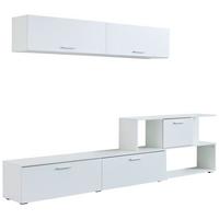 Dnevni Regal Chepo, Bela, 2-Delno - srebrne barve/bela, Design, umetna masa/leseni material (277/102/35cm) - MID.YOU