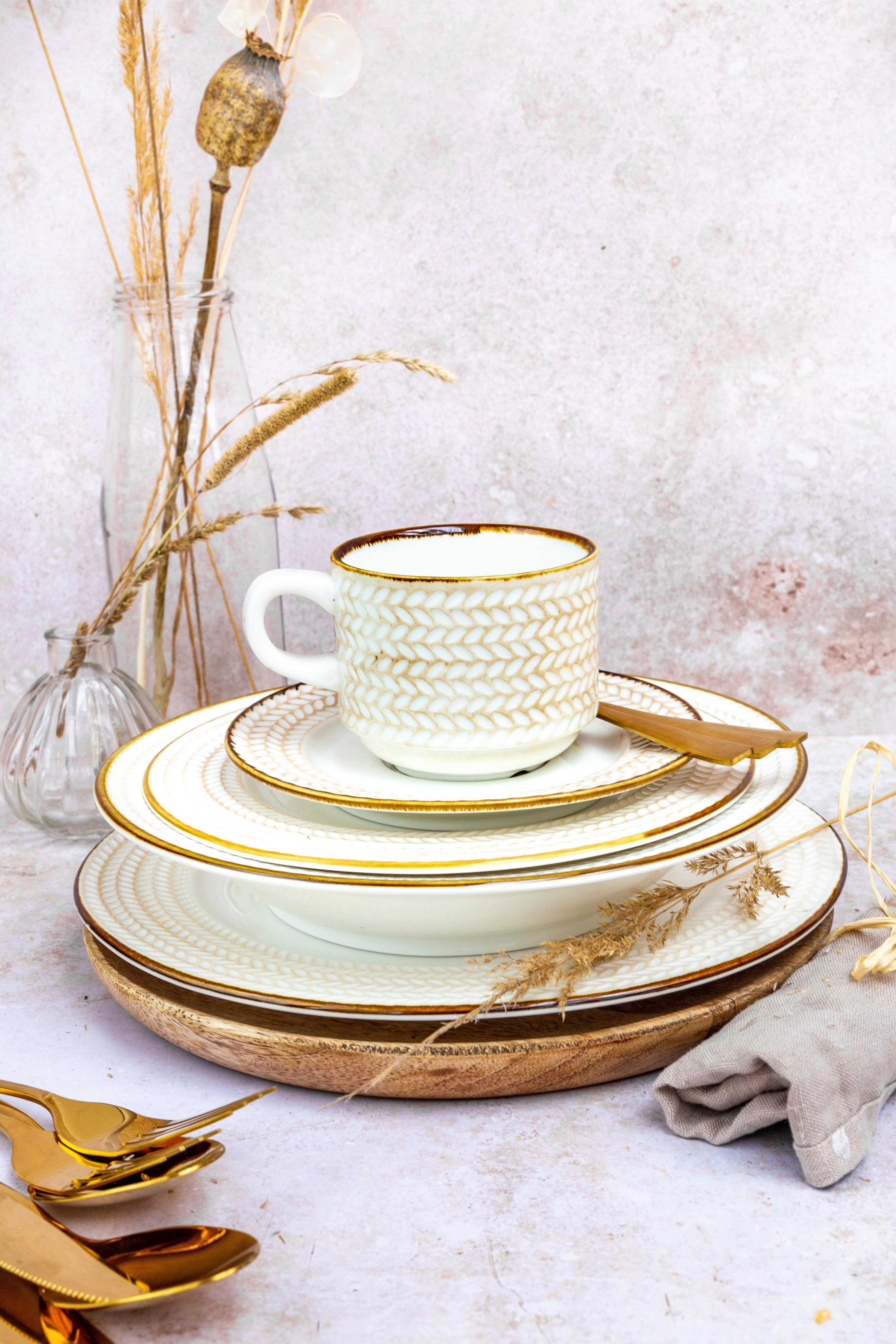 TAFELSERVICE 931943 WEIß POSTSICHER - Weiss, Basics, Keramik (30,5/30,5/22cm) - Mäser