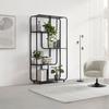HYLLA BEND -EXKLUSIV- - svart, Modern, metall/trämaterial (100/180/33cm) - Mömax