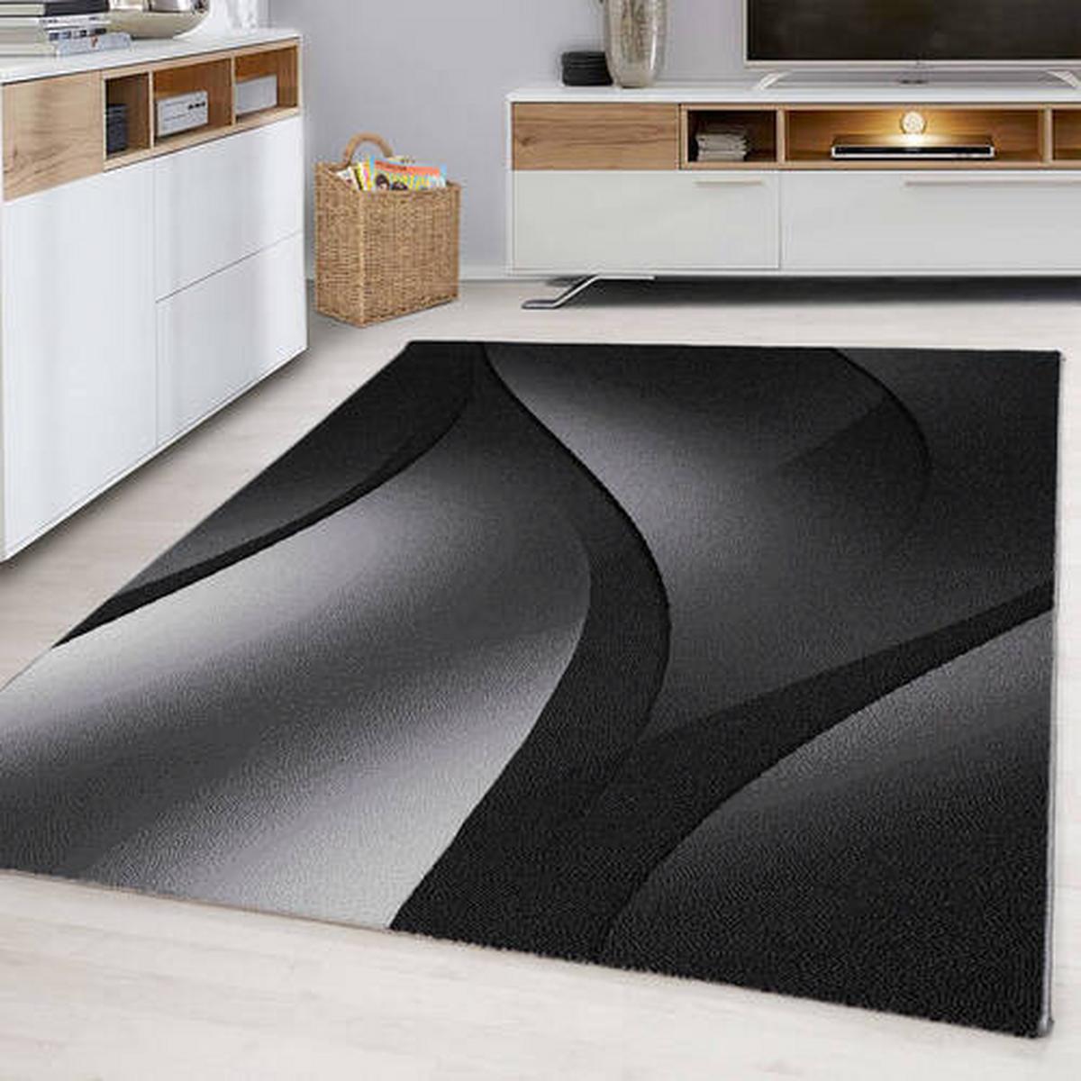 Webteppich Plus Schwarz ca. 280x370cm - Schwarz, Basics, Textil (280/370cm) - Novel