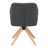 STOL MED ARMSTÖD LUCITA - mörkgrå/naturfärgad, Modern, metall/trä (59/88/60cm) - Bessagi Home