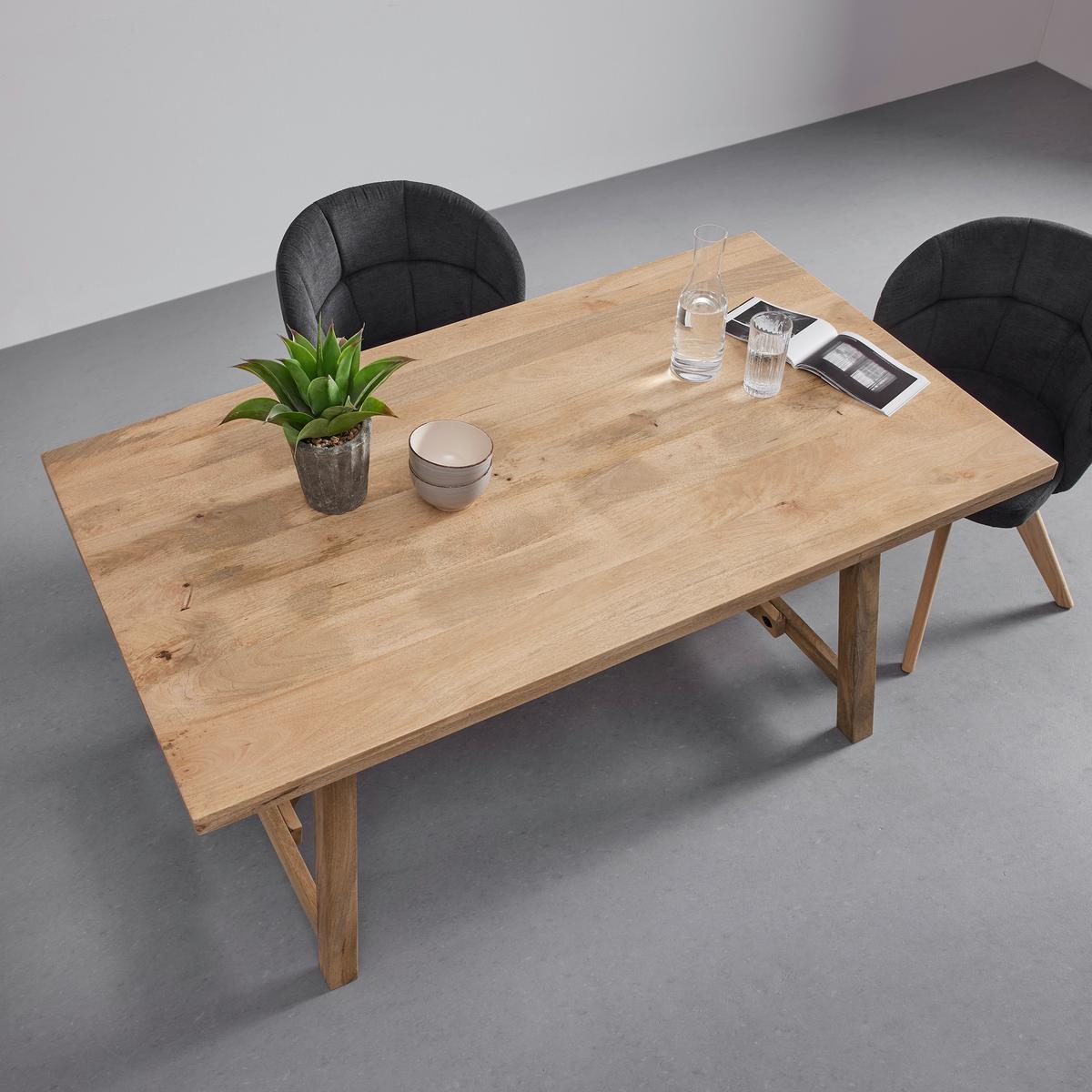Esstisch Rosa Holz ca. 160x90 cm - Hellbraun, Trend, Holz (160/90/76cm) - Livetastic