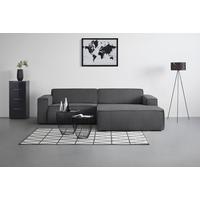 Wohnlandschaft Loft in Anthrazit - Anthrazit/Schwarz, MODERN, Kunststoff/Textil (265/75/172cm) - Mömax