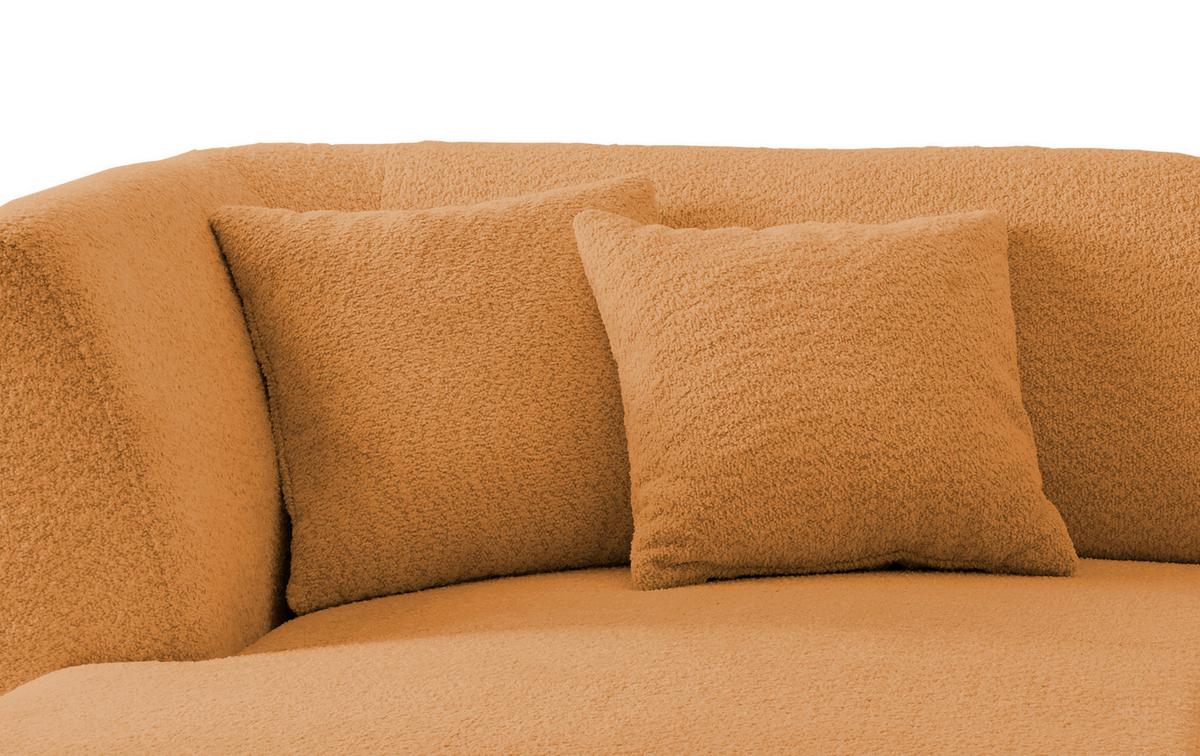 Wohnlandschaft Colori Goldfarben Bouclé - Goldfarben/Schwarz, MODERN, Holz/Textil (160/264cm) - MID.YOU