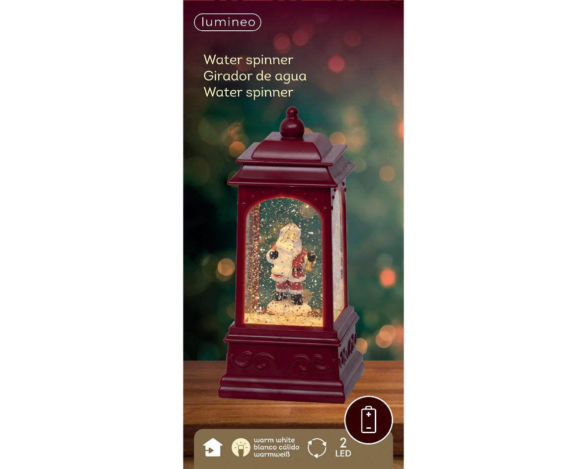 Figurină de Crăciun cu LED Marl - alb/roșu, Basics, plastic (9/9/20,5cm)