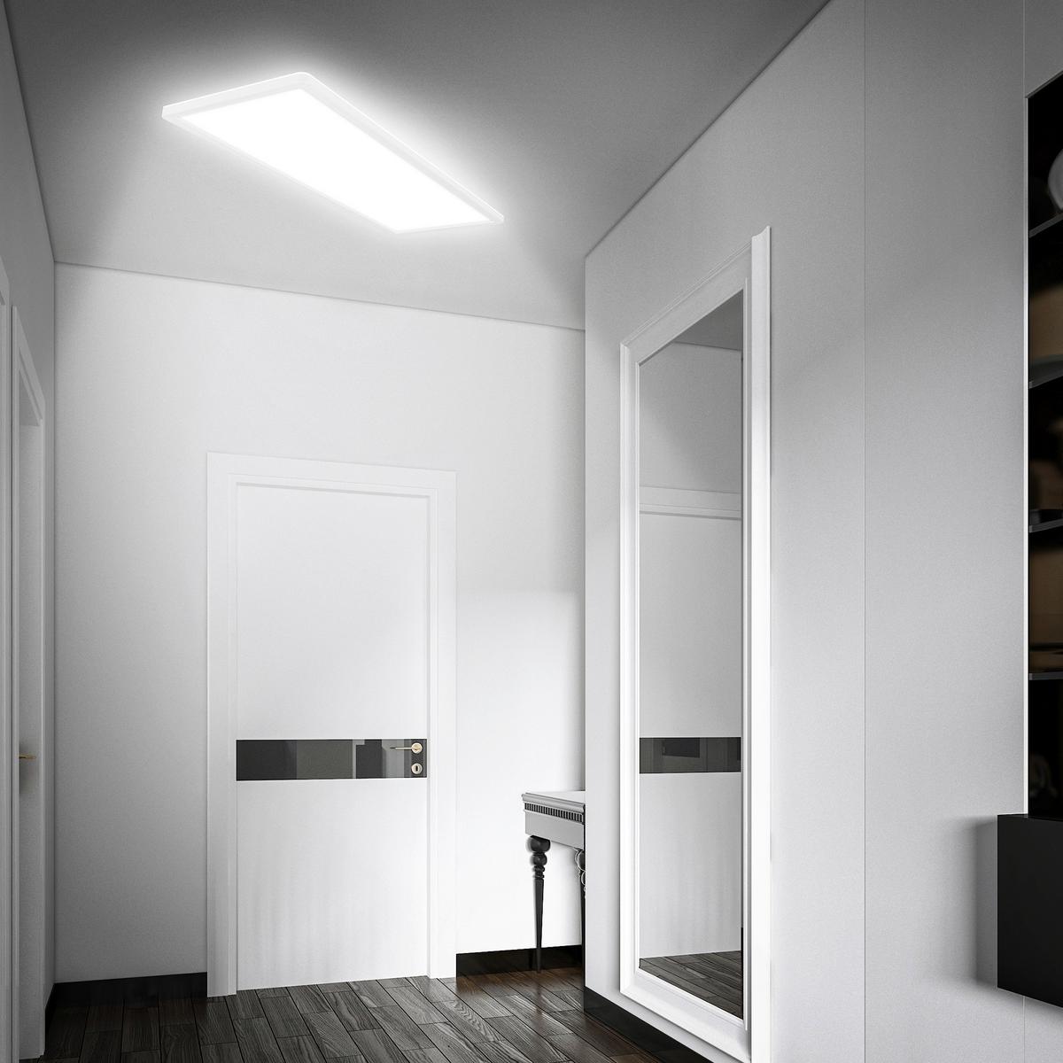 ŁAZIENKOWA LAMPA SUFITOWA LED 7527416 MOVE - biały, Basics, tworzywo sztuczne (58/20/3cm)