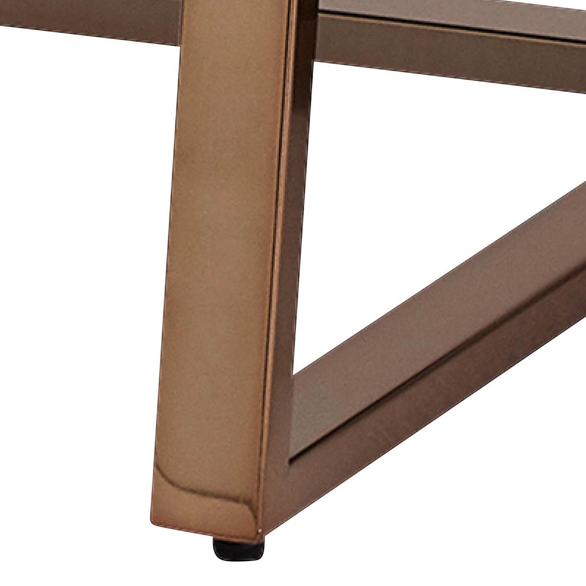 Couchtisch "WL6.002" Ø ca. 78 cm, schwarz/gold - Goldfarben/Schwarz, Design, Glas/Metall (78/78/42,5cm) - MID.YOU