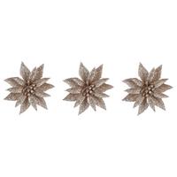 Dekor Virág Poinsettia - Pezsgő, Konventionell, műanyag (10/3cm) - Modern Living