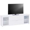 Tv Komoda Xeno - bijela, Moderno, staklo/drvni materijal (180/62/37cm) - Modern Living