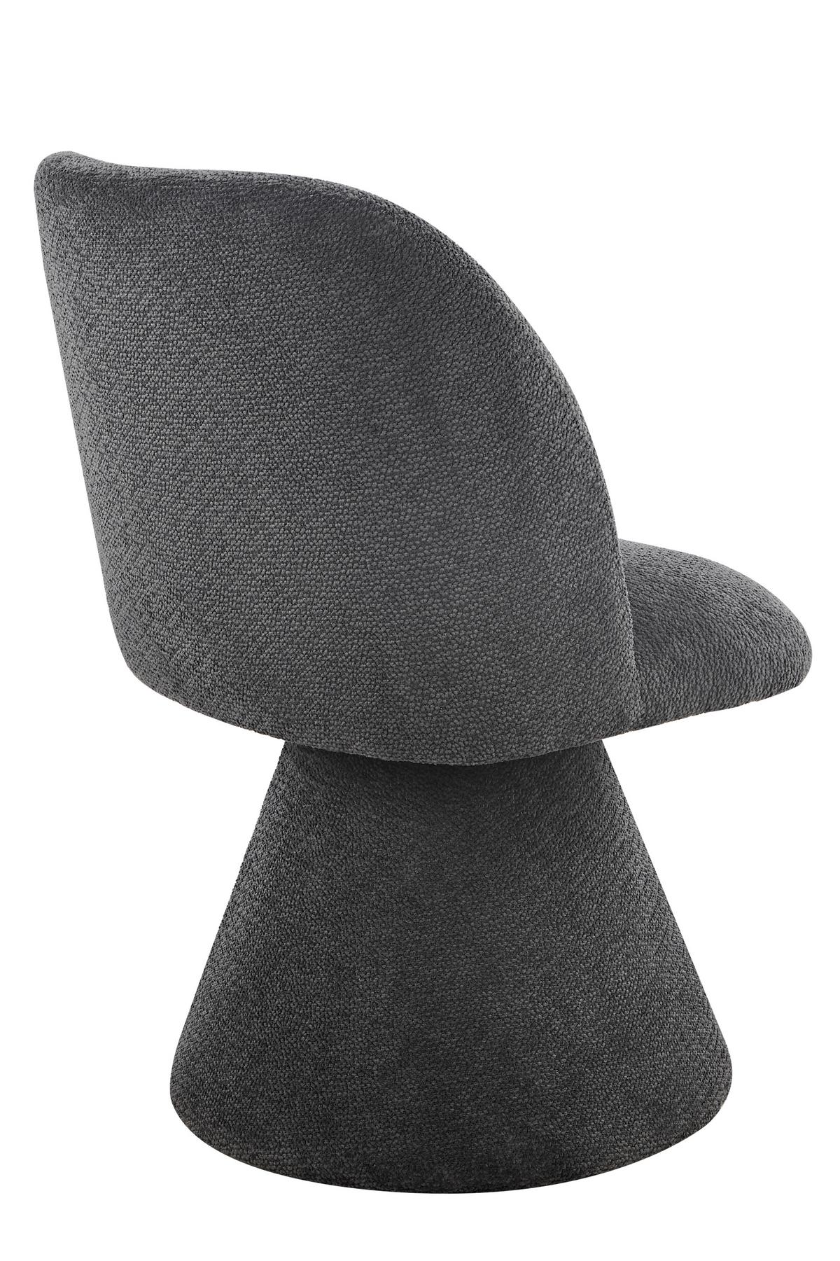 STUHL-SET BARI II S 2ER-SET - Anthrazit, MODERN, Textil/Metall (54/84/61cm) - MID.YOU