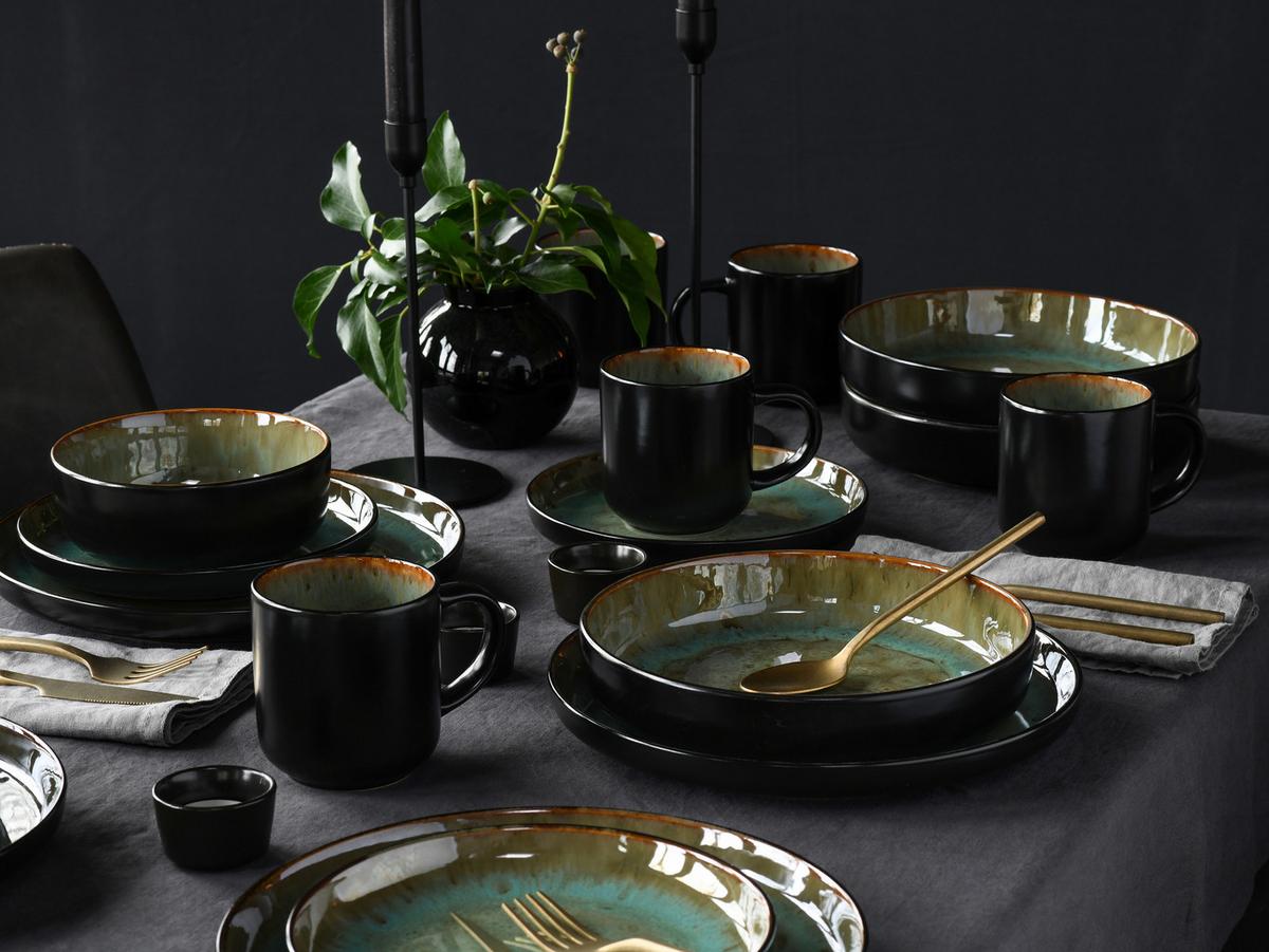 Kombiservice Nordic Fjord Grün, 30-teilig - Grün, Trend, Keramik - Creatable