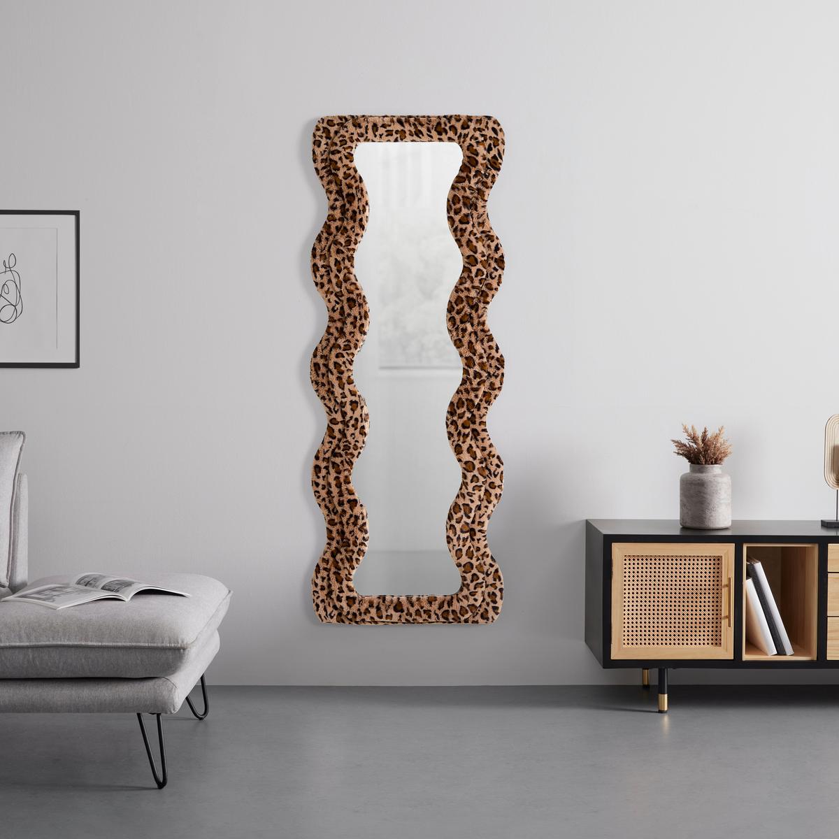 Suki Ogledalo - smeđa, Romantično / ladanjski, staklo/drvni materijal (60/160/4cm) - Premium Living