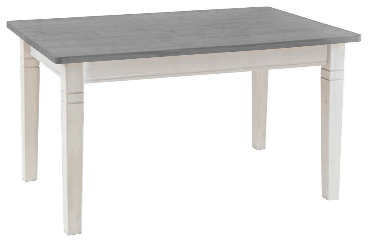 STÓŁ DO JADALNI BERGEN - biały/szary, Romantik / Landhaus, drewno (120/78/78cm) - Boxxx