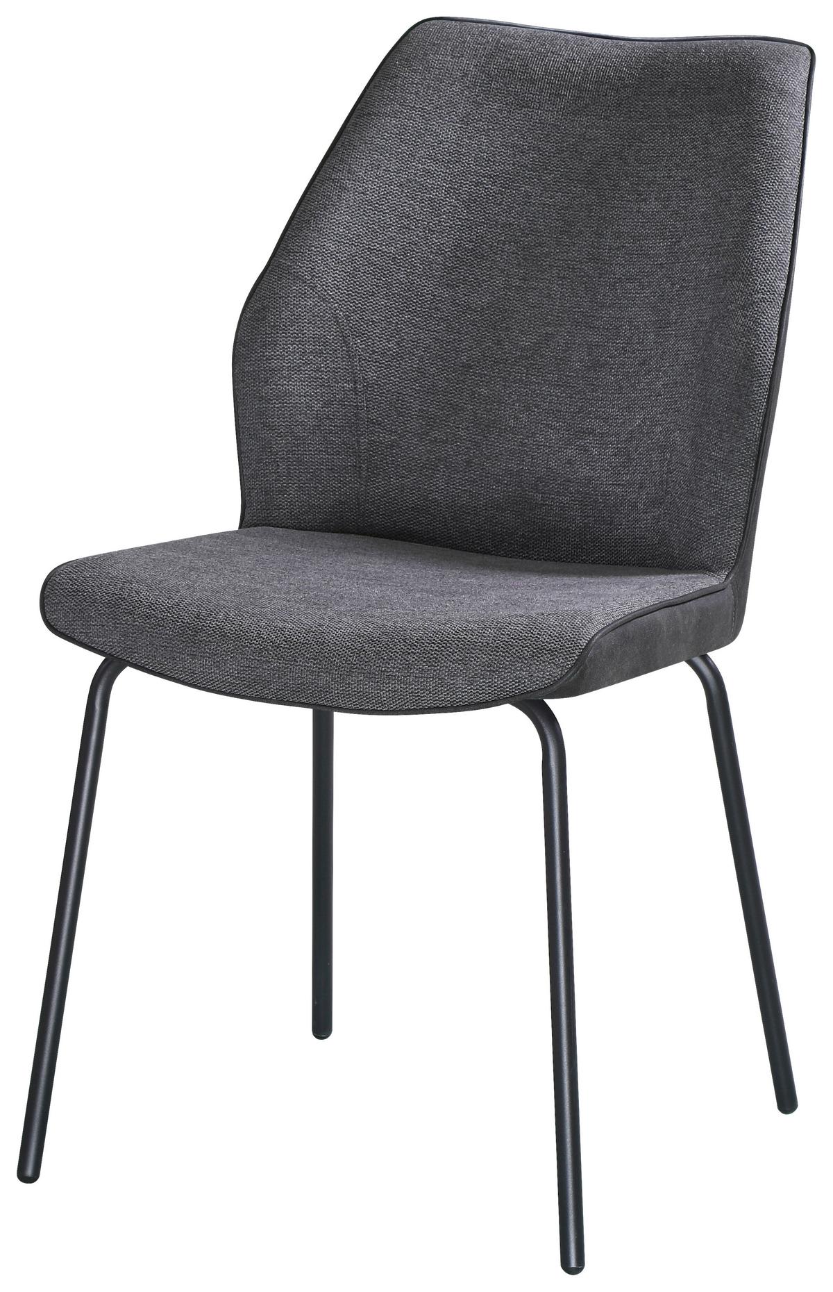 Stol Ella - črna/antracit, Moderno, kovina/tekstil (50/89/62cm) - Mömax