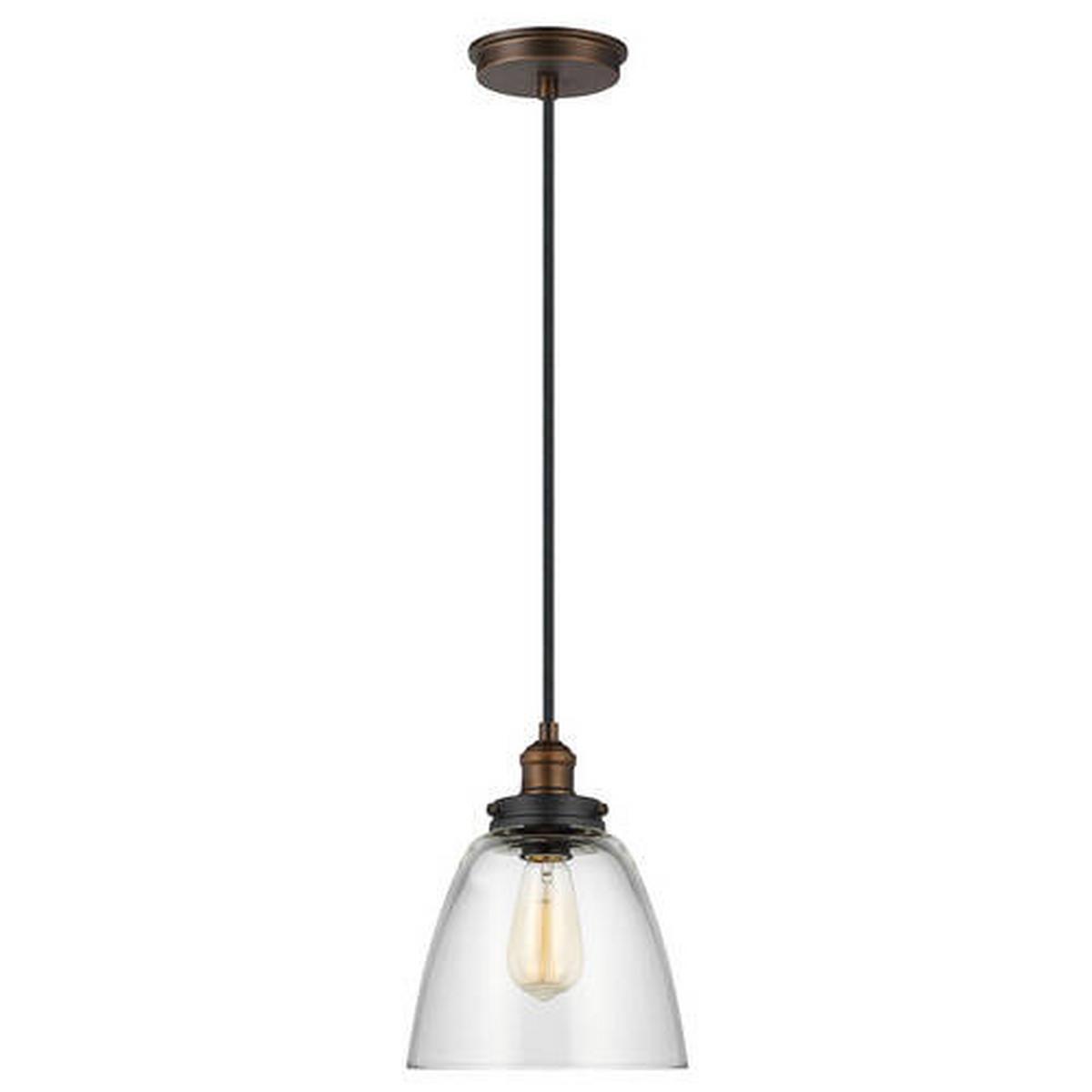Viseća Svjetiljka Baskin Fe-Baskin-P-B-Br - boje mjeda/boje cinka, Konvencionalno, staklo/metal (22.8/31.3cm) - Elstead Lighting