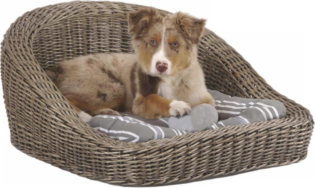 Hundesofa in Grau 'Timmy' ca. 65x53x26 cm - Grau, LIFESTYLE, Naturmaterialien (65/53/26cm)