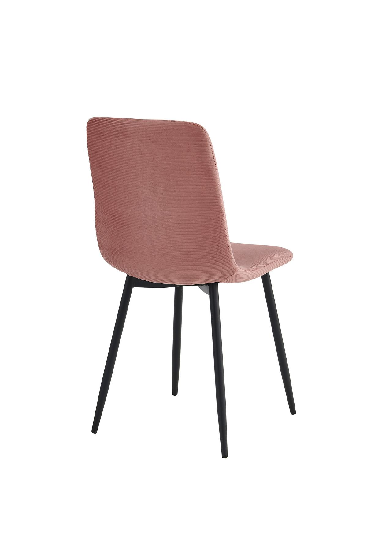 STUHL-SET LEIPZIG S 2ER-SET - Altrosa/Schwarz, MODERN, Textil/Metall (44/92/54cm) - P & B