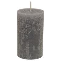 Stumpenkerze Lia In Grau - Grau, Modern (6,8/12cm) - Premium Living