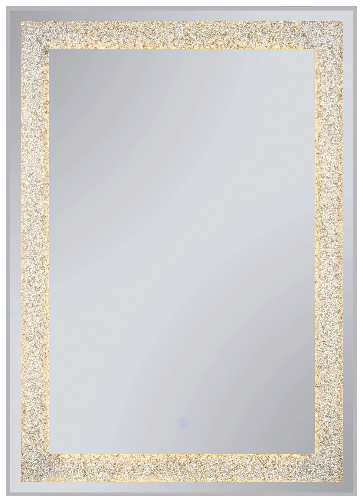 LUSTRO ŁAZIENKOWE HERMINE - kolor srebrny, Modern, szkło (50/70/3,5cm)