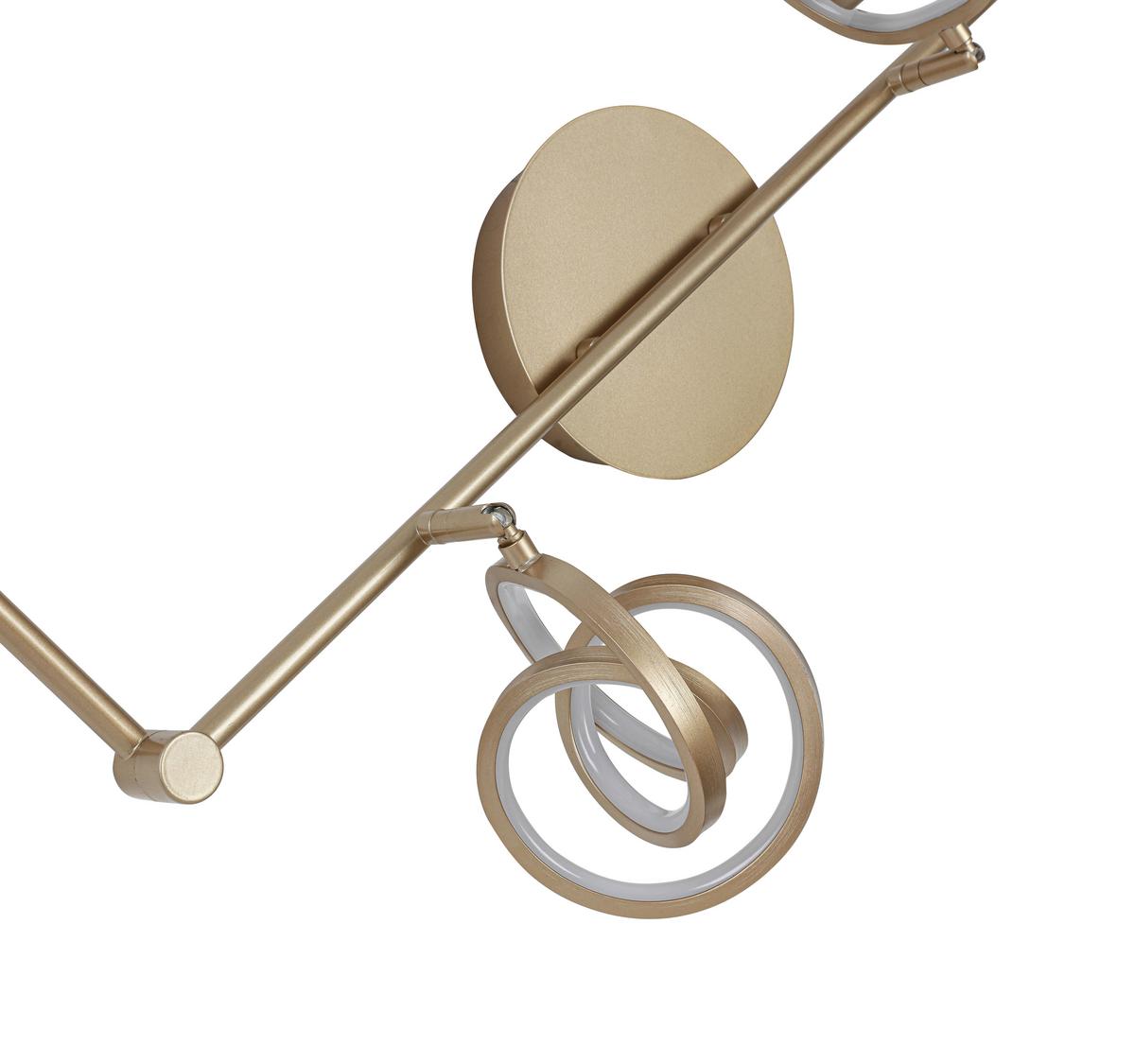 LAMPA SUFITOWA THERESIA - biały/cappuccino, Trend, tworzywo sztuczne/metal (180/14/23,2cm) - Novel