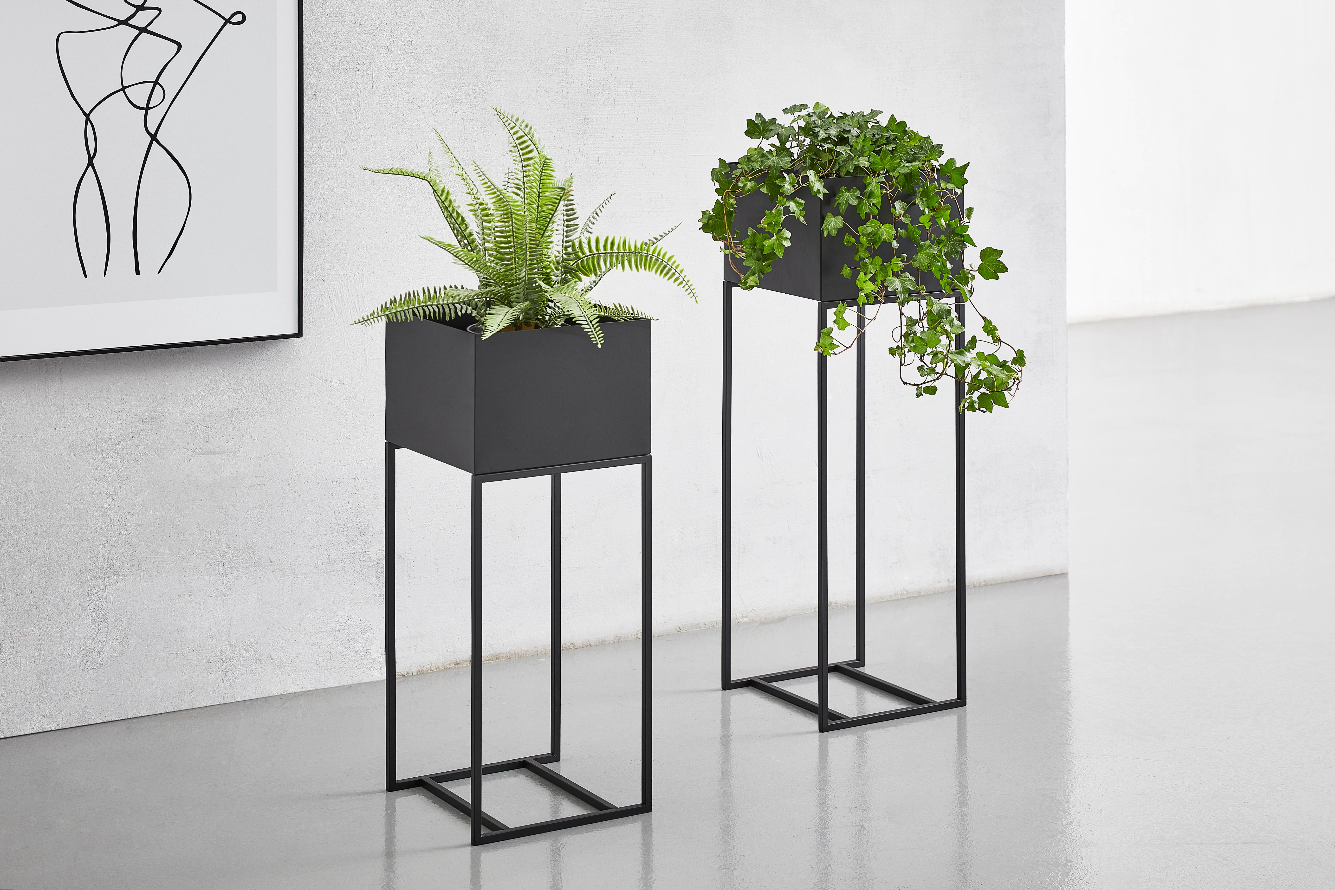 STOJAK NA KWIATY FINA - czarny, Design, metal (25/80/25cm) - Landscape