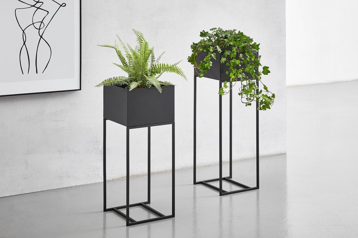 STOJAK NA KWIATY FINA - czarny, Design, metal (25/80/25cm) - Landscape