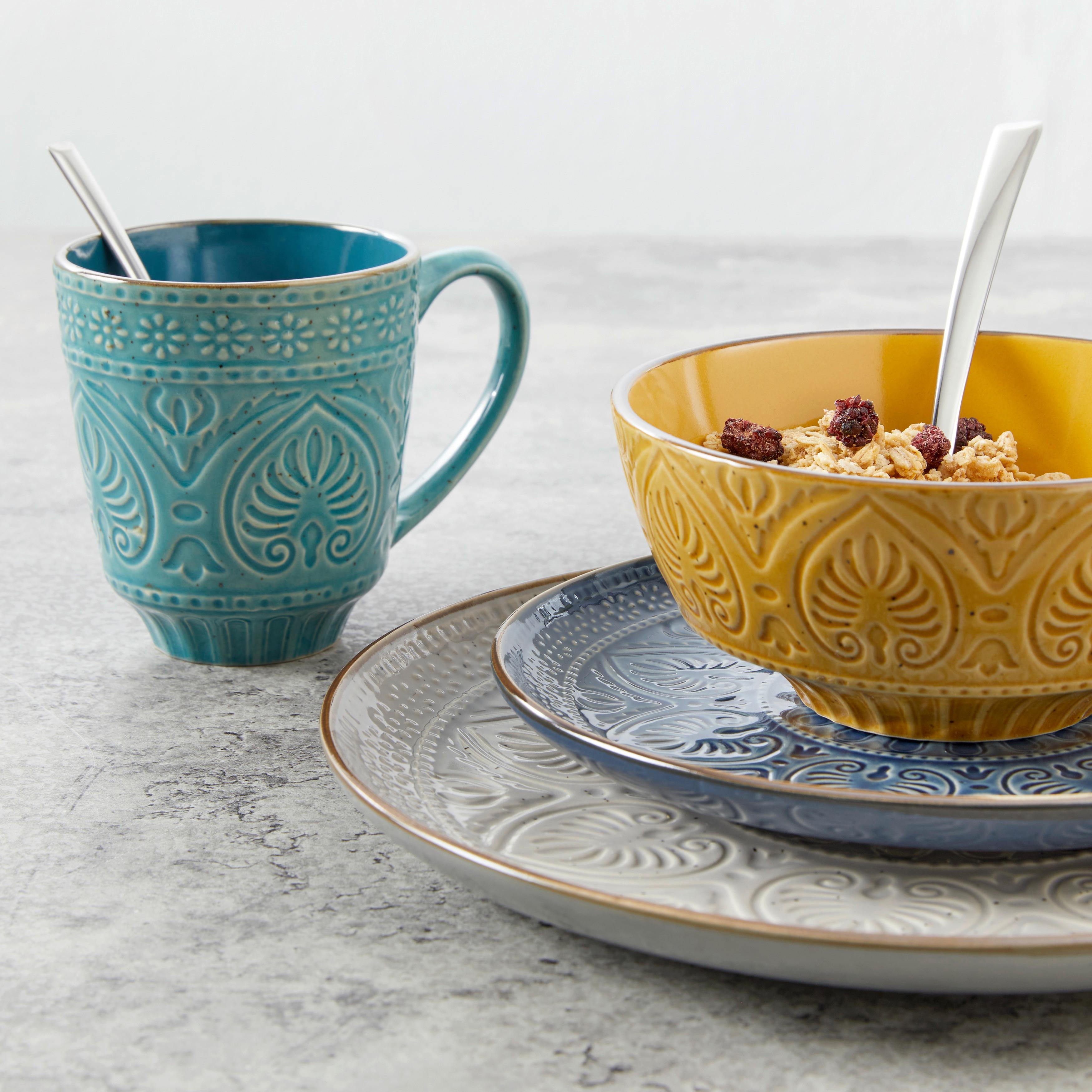 Kombiservice Samarkand, 16-teilig - Smaragdgrün/Gelb, LIFESTYLE, Keramik (33/30/32cm) - Creatable