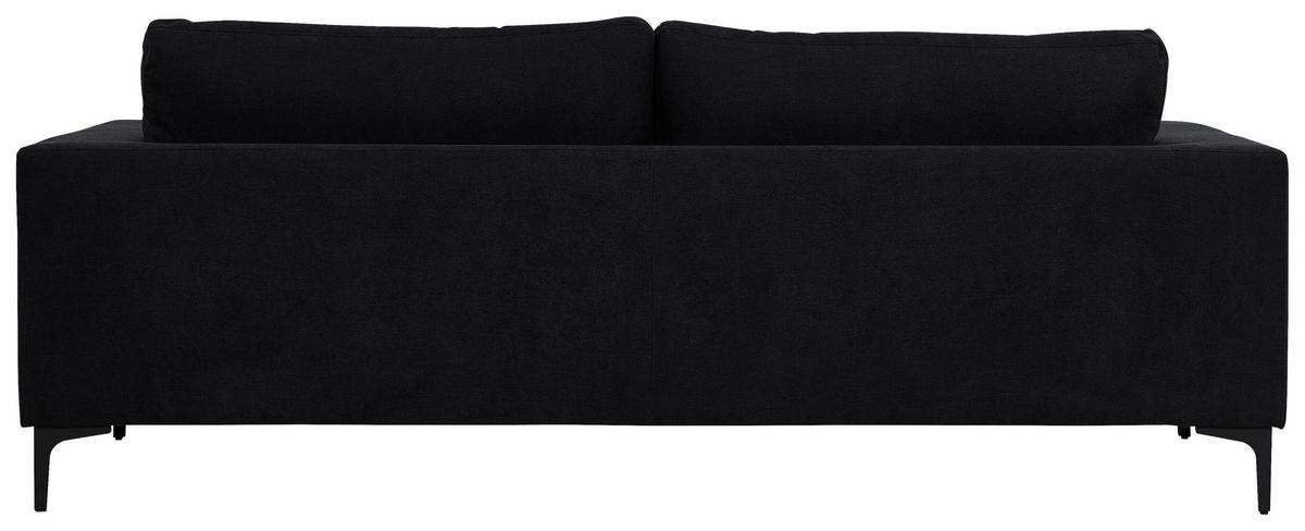2-SITZER-SOFA BOLERO - Schwarz, Design, Kunststoff/Textil (215/84/88cm) - Livetastic