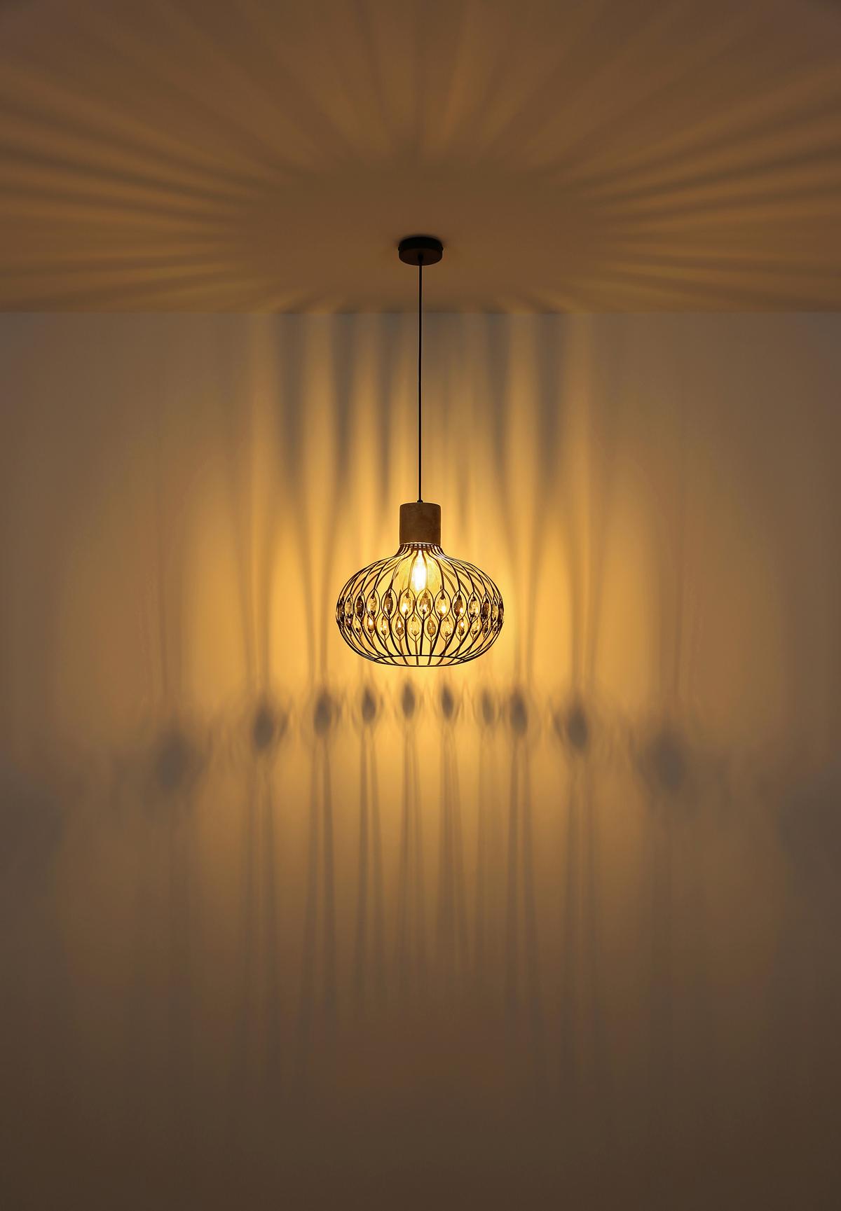 HÄNGELEUCHTE 15778H DORTHY - clair/gris, Design, métal/matière synthétique (38/150cm) - Globo