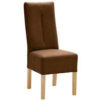 KRZESŁO FANNY - kolor dębowy/brązowy, Konventionell, tkanina/drewno (44/103/63cm) - Carryhome