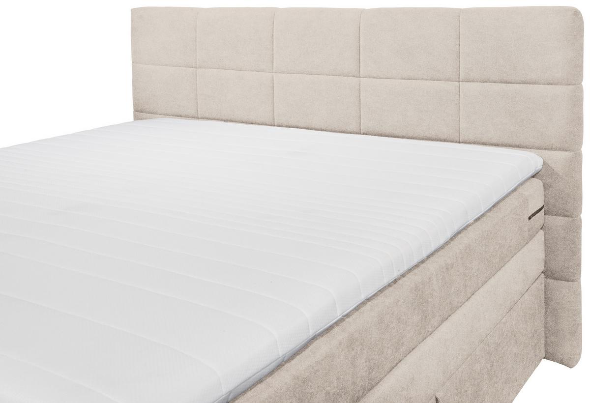Boxspringbett Tacoma 3 inkl. Topper ca. 180x200 cm Sandf. - Sandfarben, KONVENTIONELL, Kunststoff/Textil (180/200cm) - MID.YOU