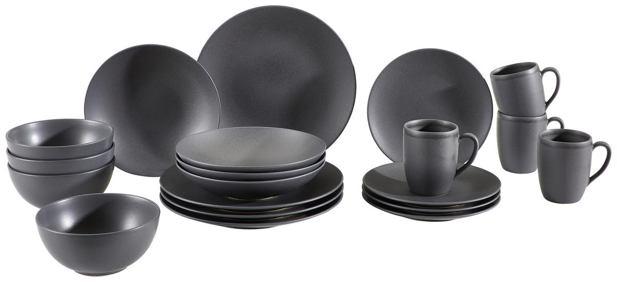 Kombinirani Servis Soft Touch, 20-Delni - črna, Design, keramika - Creatable