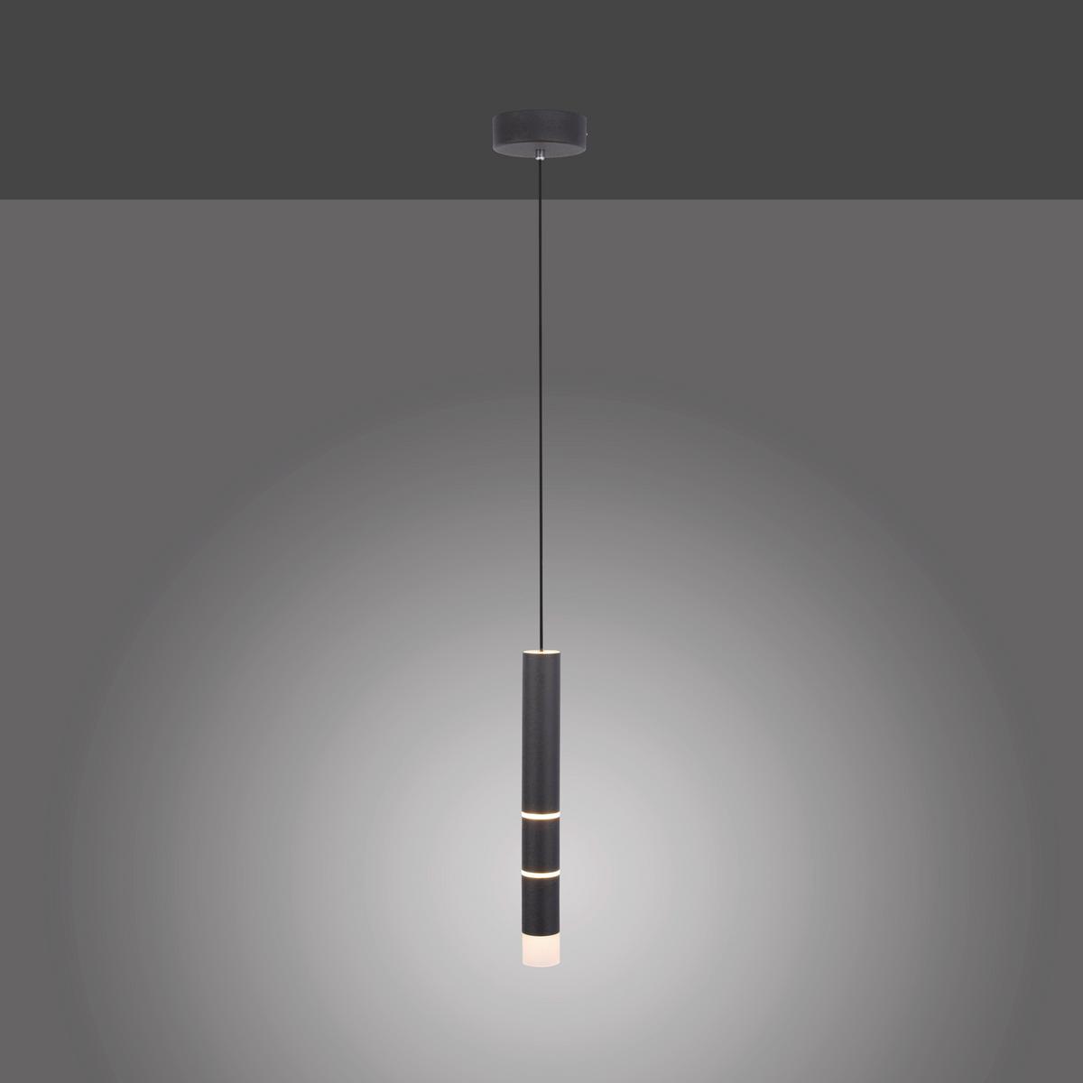 LAMPA WISZĄCA LED 2211-18 PURE-VEGA - czarny, Design, tworzywo sztuczne/metal (12/12/120cm) - Neuhaus PURE
