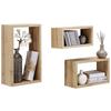 WANDREKSET TRITTICO -SB- - Eikenkleuren, Modern, Houtcomposiet (45-40-35/27-22-17/16cm) - Mömax