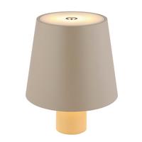 LED-Tischleuchte Vannie Opal/Sand max. 3 Watt - Sandfarben, Trend, Kunststoff/Metall (10,6/13cm) - Globo