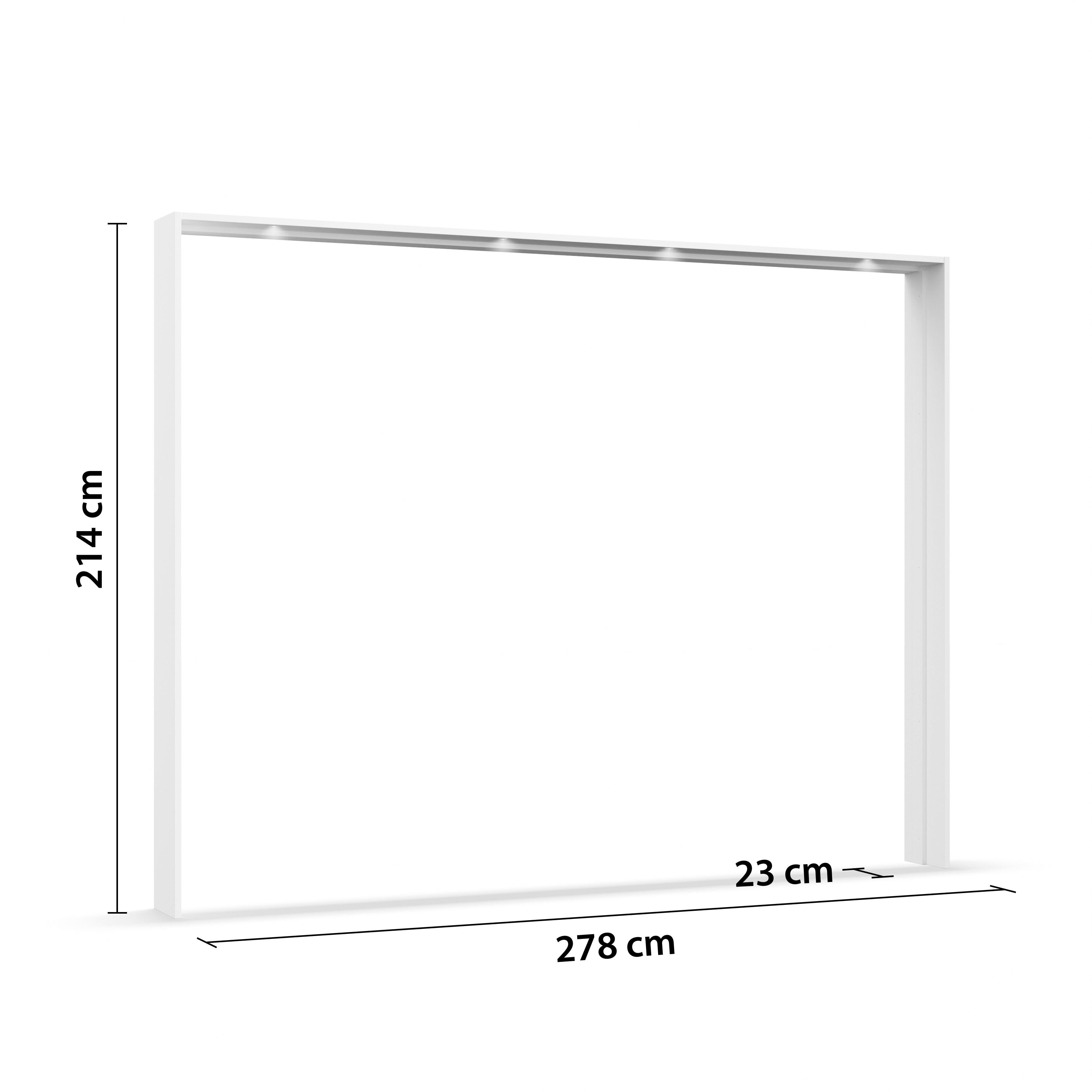 Passerpartout Elara Weiss - Weiss, Konventionell, Holzwerkstoff (278/214/23cm) - Premium Living